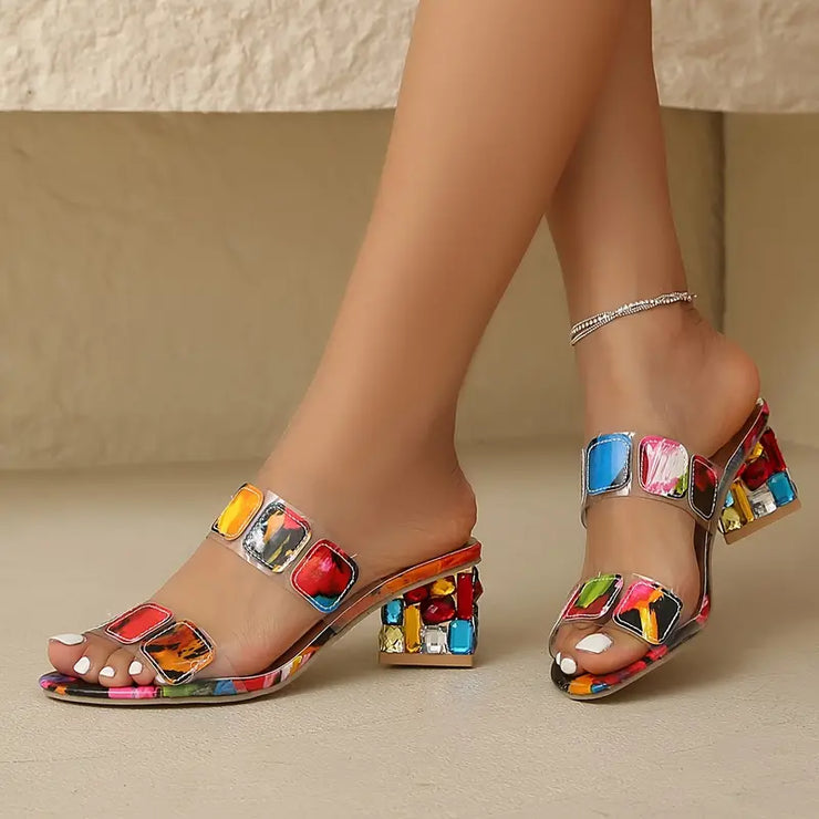 Elisane Colored Orthopedic Sandals With Heel 