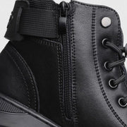 Black Boots™ |  Zwarte warme leren laarzen