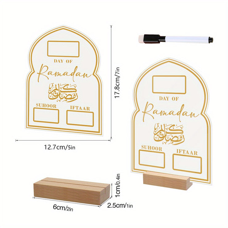 Calendário reutilizável do quadro do Ramadã