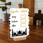 Calendário reutilizável do quadro do Ramadã