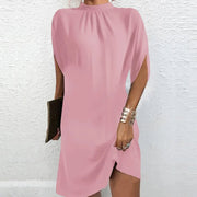 Kristine™ | Dress with round neck and batwing sleeves