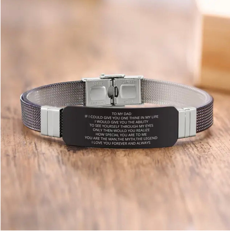 Gepersonaliseerde roestvrijstalen armband: een betekenisvol cadeau voor papa