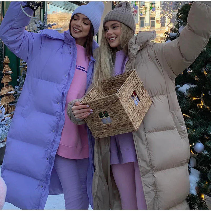 Sophie – Lange Gewatteerde Winterjas voor Dames | Warme en Stijlvolle Jas voor Koude Dagen