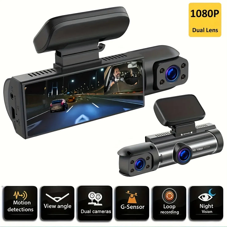 Vantrue™ - 170° Groothoek Dashcam Met 1080p Dubbele Lens