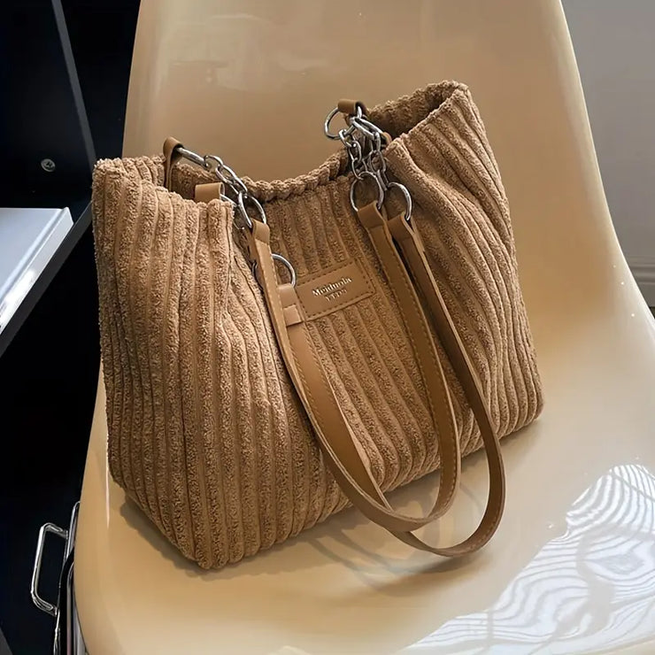 Katoenen Corduroy Tote Bag