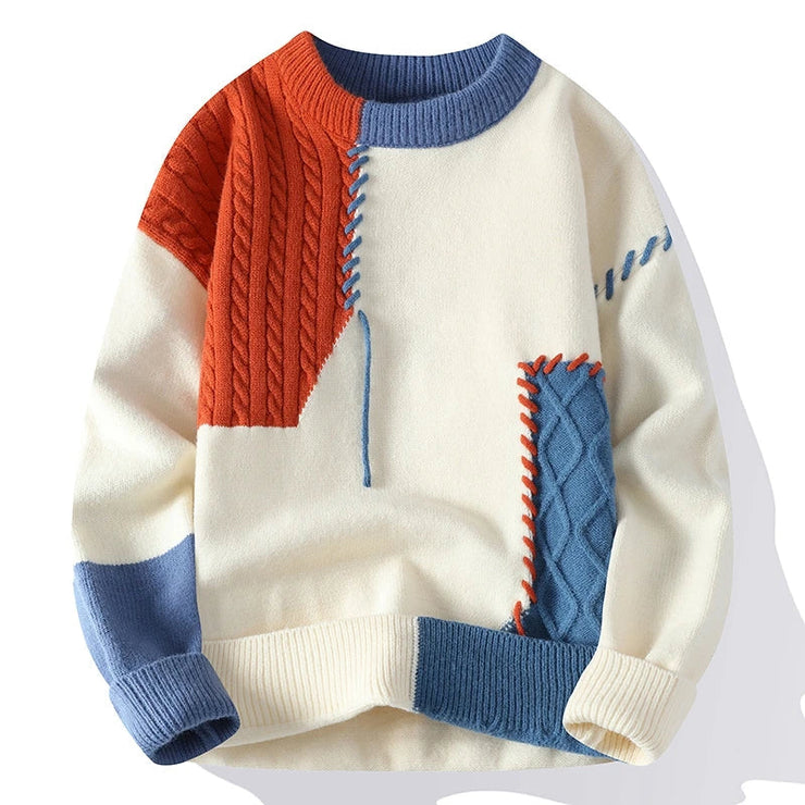 Sweater with Apollo patchwork design