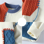 Sweater with Apollo patchwork design