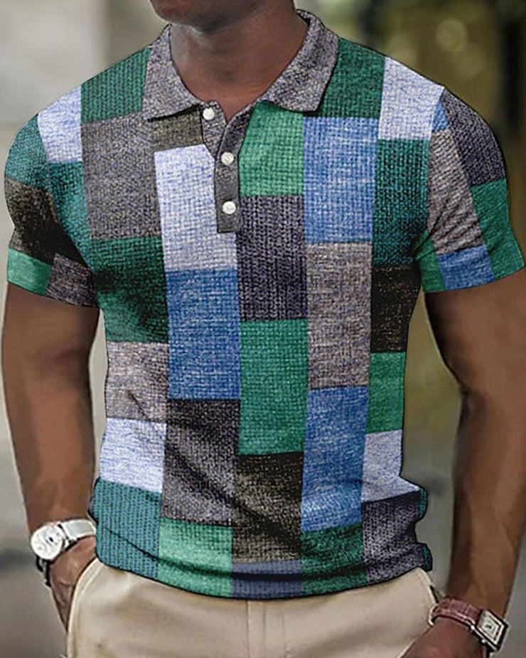 Viggo™ Polo with short sleeves and checked print