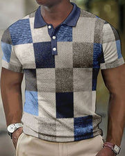 Viggo™ Polo with short sleeves and checked print