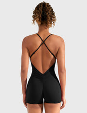 Sarah V-Back Romper