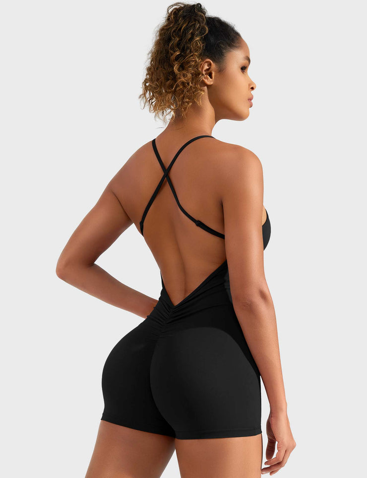 Sarah V-Back Romper