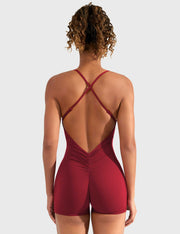 Sarah V-Back Romper