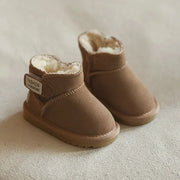 Nieuwe Winter Baby Snowboots Warm Pluche Lederen Peuter Schoenen Mode Jongens Meisjes Anti-Slip Rubberen Zool Baby Sneakers baby Laarzen