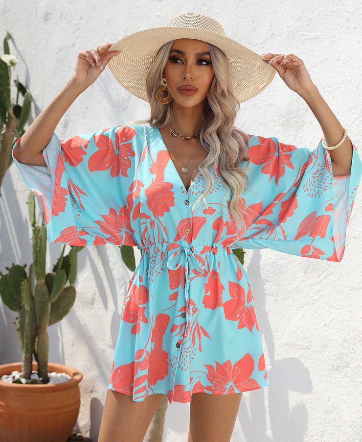 Summer dress with floral print | 50% OFF